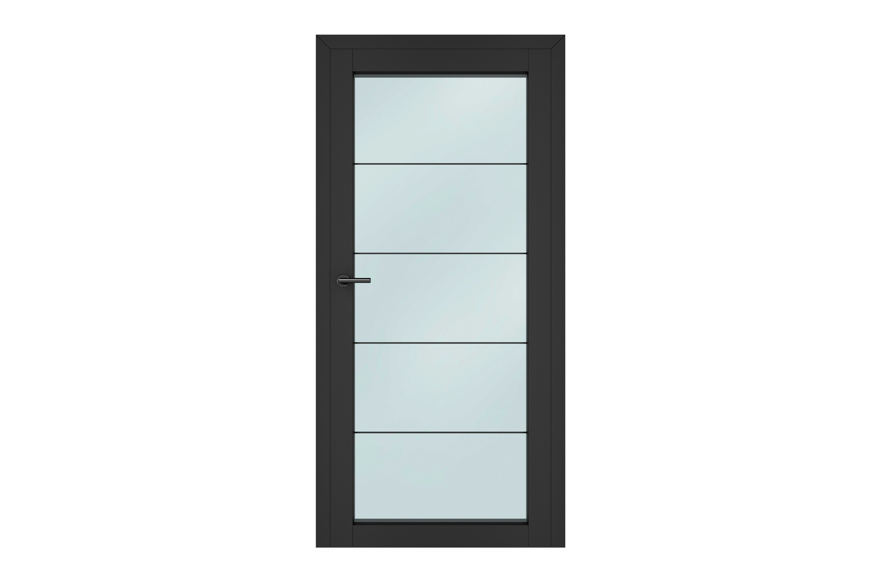 DesignLine Palladio: Loft Design 1-5. Black room door with glass cut-out
