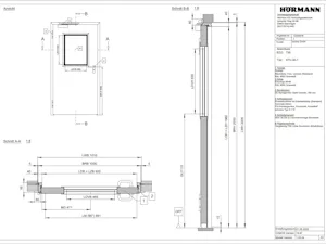 Digital services from Hörmann overview:
Sales services such... Dimensional drawing of a sheet steel door