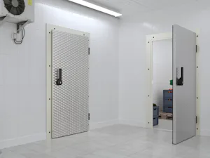 Hörmann insulated doors overview:
New: Cold room hinged... Two insulated doors with stainless steel surface finish.