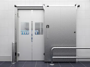 Hörmann insulated doors overview:
New: Cold room hinged... Closed PE double-action door, open insulated sliding door