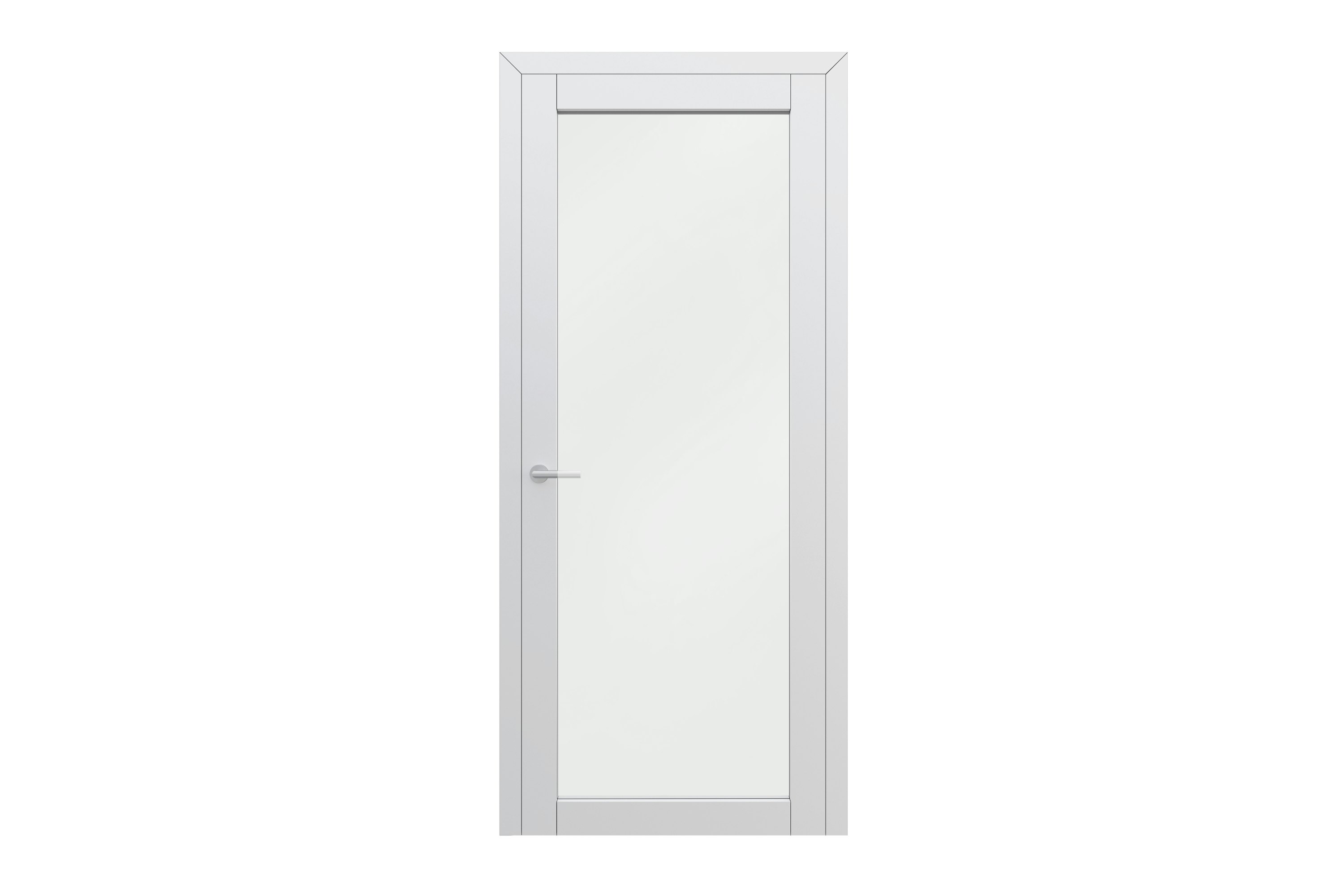 DesignLine Palladio: clear glass. White room door with glass cut-out