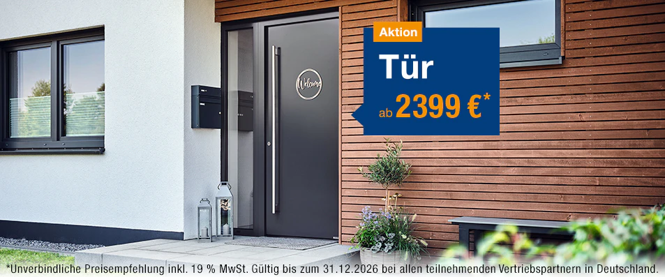 Hochwertige Haus- und Nebeneingangstüren zu Aktionspreisen