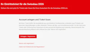 Kurzanleitung Registration und Ticketcode Loggen Sie sich auf der Webseite der Swissbau ein (falls Sie bereits einen Account haben oder erstellen Sie einen neuen Account).
Der Ticketcode zum Bezug des kostenlosen Eintritts wird automatisch...