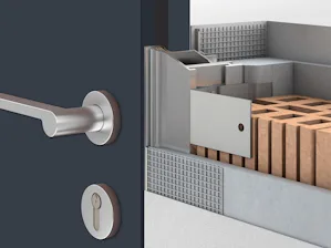 Ein innovatives, flexibles Gewebe gewährleistet bei der... Ein innovatives, flexibles Gewebe gewährleistet bei der Montage einen optimalen Wandanschluss und beugt Rissbildungen im Putz effektiv vor. Dadurch verschmelzen die Türen optisch mit den umliegenden...