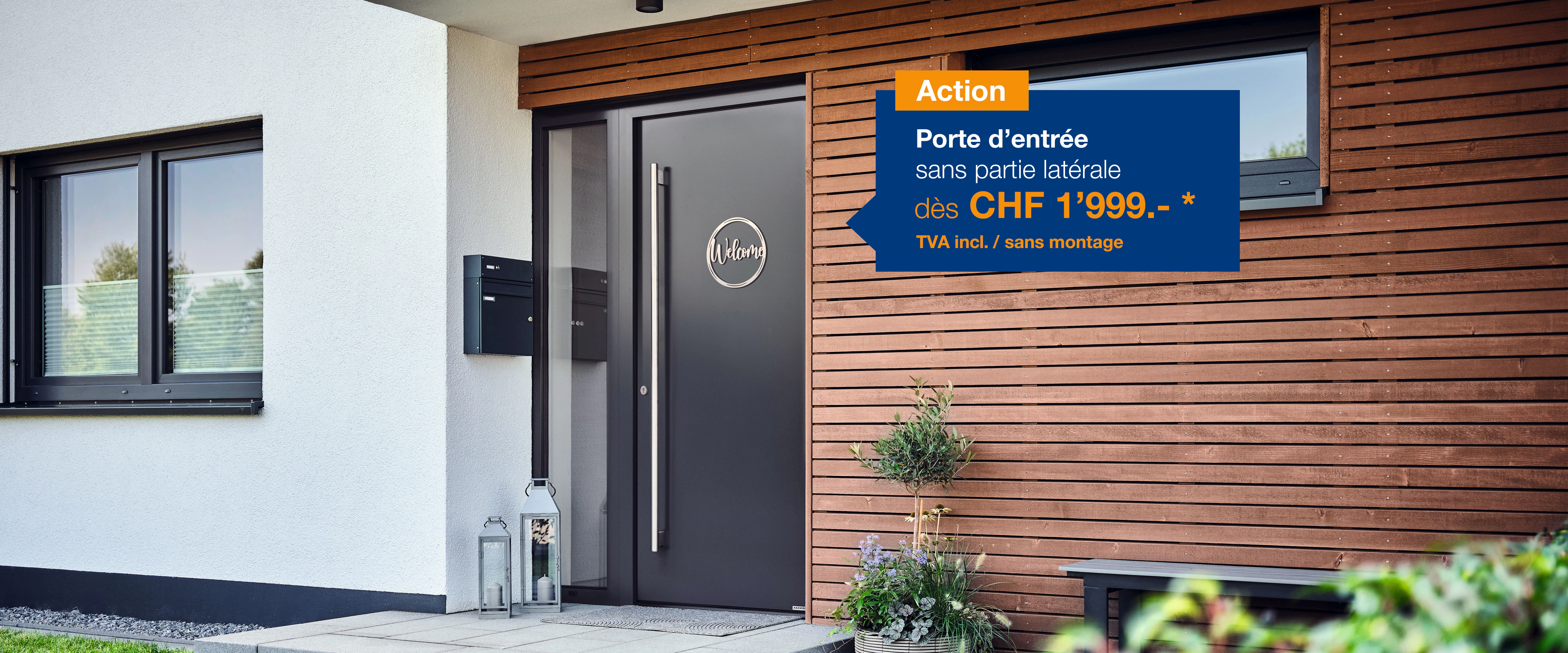 Portes d’entrée et portillons indépendants Hörmann haut de gamme à prix promotionnels