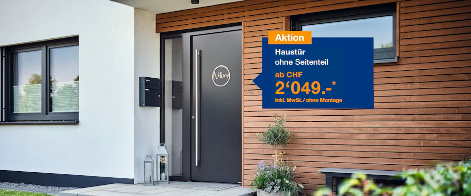 Hochwertige Haus- und Nebeneingangstüren zu Aktionspreisen