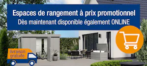Vous recherchez une solution de rangement de jardin élégante... Espaces de rangement à prix promotionnell