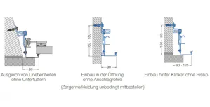 
Ausgleich von Unebenheiten ohne UnterfütterungEinbau in...
Ausgleich von Unebenheiten ohne UnterfütterungEinbau in die Öffnung ohne AnschlagrohreEinbau hinter Sichtmauerwerk/Klinker ohne RisikoLieferumfang 8 Stück Spezialanker für seitliche...