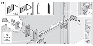 
Pour exécution PZ, livré avec le cylindreDifférents...
Pour exécution PZ, livré avec le cylindreDifférents aspects des poignées de porteKit de poignée complet avec serrure PZ, matière synthétique noire TS42,5 art. n° 4015100Kit de poignée complet avec...