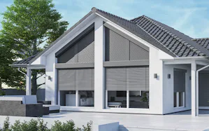 Volets roulants obliques Les volets roulants obliques Hörmann conviennent aux fenêtres asymétriques et inclinées de 0,5° à 45°. Ces volets roulants offrent par exemple une solution optimale pour les fenêtres de lucarne. Ils...