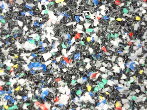 The manufacture of our swing doors produces waste material –... The recycled material is actually reminiscent of confetti