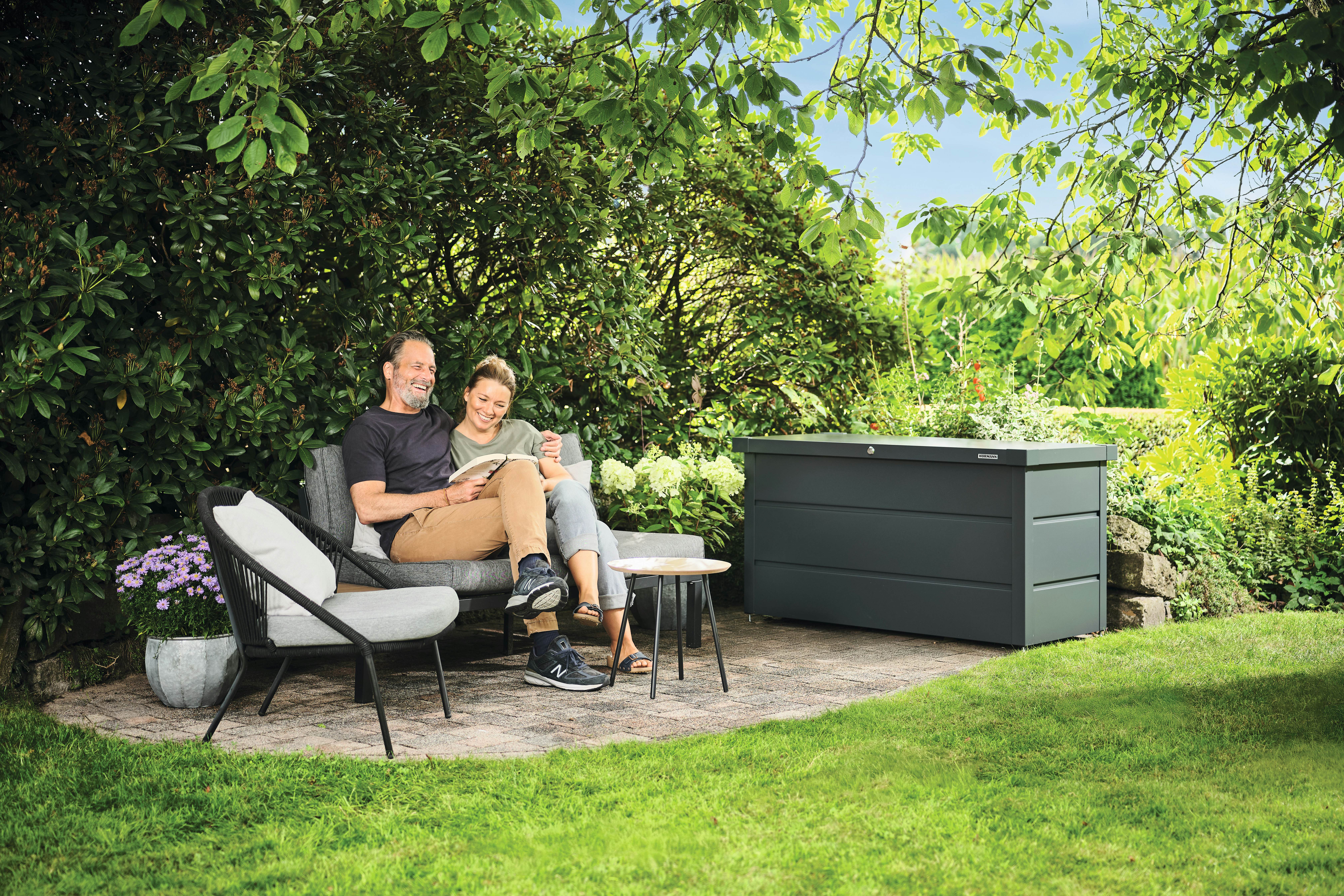 Gartenboxen Gartenboxen von Hörmann: Modern, sicher & wetterbeständig – ideal zur Aufbewahrung von Kissen, Spielzeug & Zubehör im Außenbereich. Jetzt informieren!