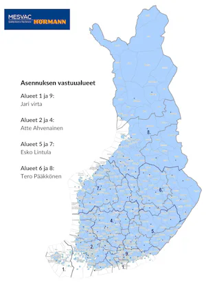 Jari VirtaAsennustyönjohtajaMesvac Oy. JorvasPuh. +358 (0)10 836 3078jari.virta@mesvac.fi
Atte AhvenainenAsennustyönjohtajaMesvac Oy, JorvasPuh. +358 (0)10 836 3092atte.ahvenainen@mesvac.fi
Esko...