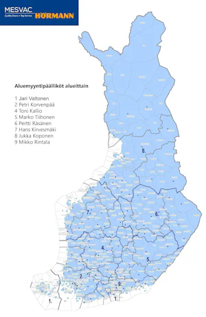 Jari ValtonenAluemyyntipäällikköMesvac Oy, JorvasPuh. +358 (0)10 836 3105jari.valtonen@mesvac.fiMikko RintalaAluemyyntipäällikköMesvac Oy, JorvasPuh. +358 (0)10 836 3167mikko.rintala@mesvac.fiPetri...