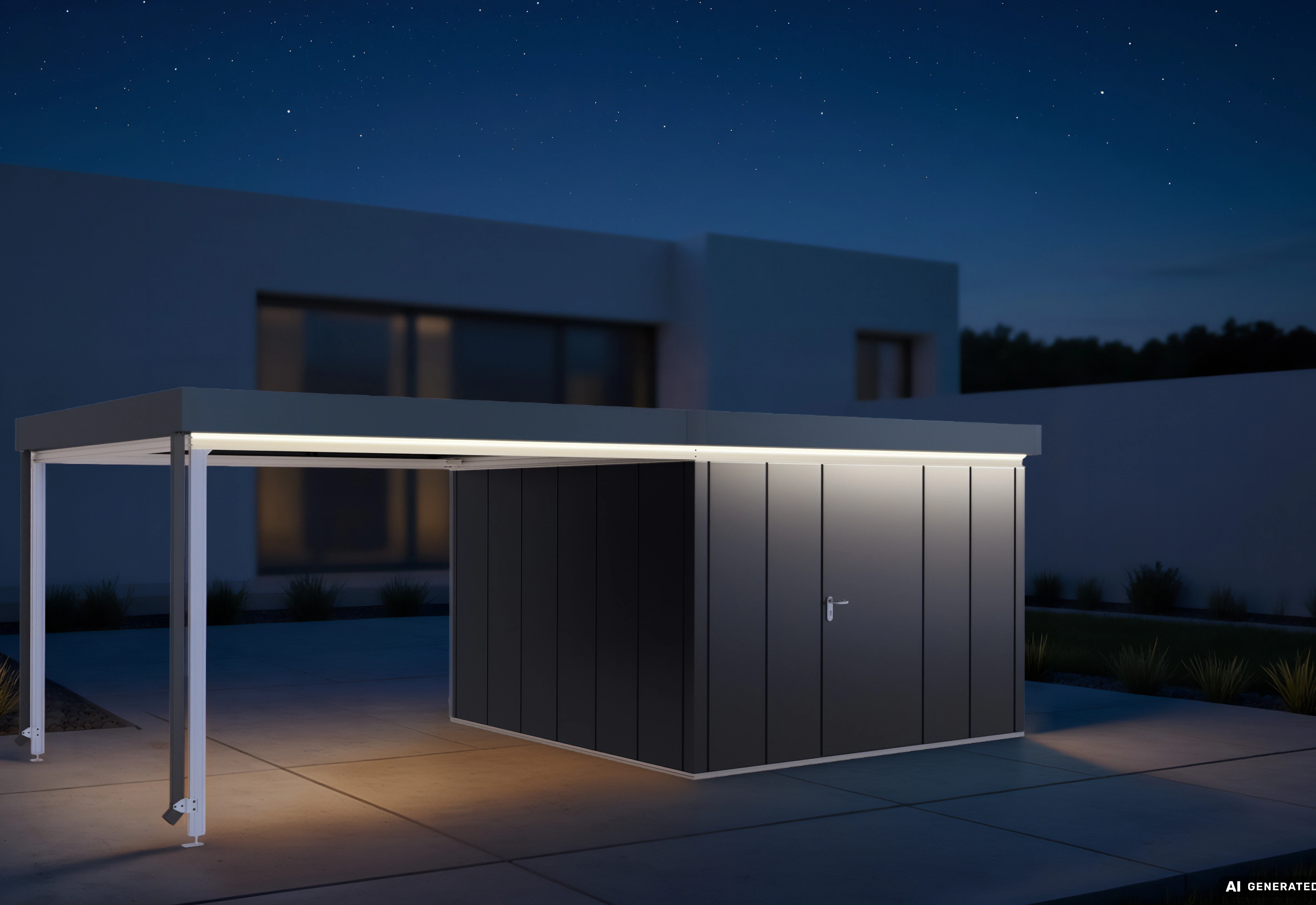 LED-Lichtleisten für Multifunktionsprofil
Die integrierte... LED-Lichtleisten für Multifunktionsprofil
Die integrierte Beleuchtung schafft eine stimmungsvolle Atmosphäre am Gerätehaus und sorgt gleichzeitig für angenehmes Licht in den Abendstunden. Die...