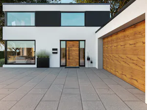 Match uw moderne voordeur met Moderne voordeur gematcht met garagedeur | Hörmann