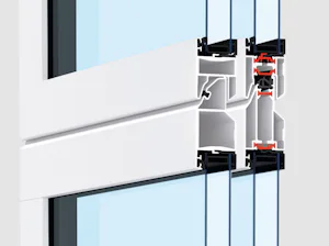De Hörmann-poort met aluminium omramingen met normaal... Detailaanzicht profiel ART 42
