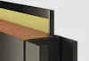 Vollflächig und planeben verklebte Türkonstruktion Construction de porte collée à plat et sur toute la surface