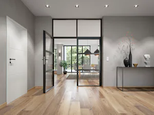 Les portes de loft peuvent être combinées de manière flexible à partir de divers éléments jusqu’à une dimension maximale de 5 × 4 mètres. Les portes de loft en acier Hörmann sont disponibles dans les modèles suivants :
En tant que portes à 1 ou 2 vantaux avec ou sans parties latérales et importes vitrées ou en tant que cloison vitrée...