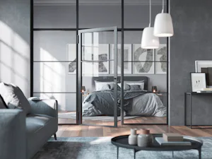 Hörmann interiørdører kan leveres både som 1- og 2-fløyet dør eller som skillevegg i glass. I tillegg kan dørene leveres med ekstra sidefelter og overlys. Hörmann loftstildører kan leveres både som 1- og 2-fløyet dør eller som skillevegg i glass. I tillegg kan de leveres med ekstra sidefelter og overlys.