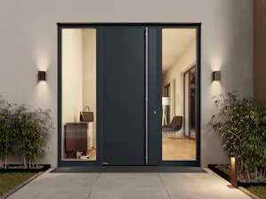Seitenteile und Oberlichter Aluminium-Haustür ThermoSafe Motiv 860 RAL 7016