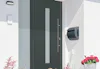 Graue Thermo65 Haustür aus Stahl und Aluminium