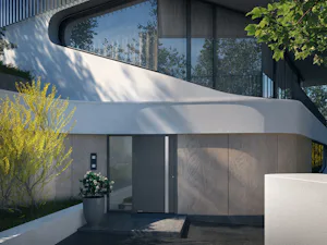 Wij streefden ernaar een voordeur te construeren die... Wij streefden ernaar een voordeur te construeren die voldoet aan de hoogste eisen qua veiligheid, warmte-isolatie, technische uitrusting en design. Met onze premium-voordeur ThermoCarbon zijn we...