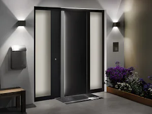 Außengriffe und Drücker ThermoSafe, Motiv 568, RAL 9005 Feinstruktur