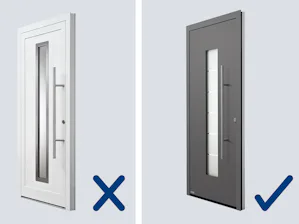 Aluminium ThermoSafe-voordeuren overtuigen op het gebied van... Aluminium ThermoSafe-voordeuren overtuigen op het gebied van veiligheid en warmte-isolatie. Dankzij de 73 mm dikke aluminium deurvleugel met polyurethaan hardschuimvulling over het volledige oppervlak...