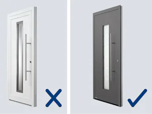 Aperçu de vos avantages :
Sécurité CR3 de série et... Comparaison de faces extérieures de portes d’entrée