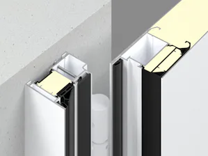 Ihre Vorteile im Überblick:
Serienmässige RC3 Sicherheit... Querschnitt der Aluminium-Haustür ThermoSafe