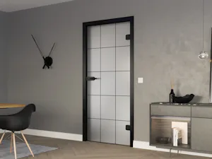 Glastüren sind nicht nur edel und chic, sie gestalten Ihr... Das Motiv 3-5 für unsere Glastüren im Loft-Design unterstreicht mit 2 senkrechten und 5 waagerechten Feldern den angesagten Look im Industrial-Style. Die mattierte satinierte Verglasung verringert die Durchsicht und sorgt damit für mehr Privatsphäre.