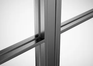 Detailfoto frame stalen schuifdeur | Hörmann Detailfoto van frame stalen schuifdeur Hörmann