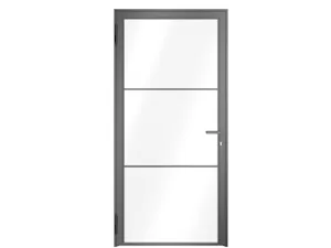 Enkele deur uit staal en glas Zoekt u een klassieke deur met royale beglazing en industriële stalen profielen? Met een stalen deur van Hörmann zorgt u voor meer licht en transparantie in de woonruimte.
De enkele stalen deur is...