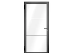 Porte de loft à 1 vantail avec parcloses Slim