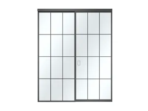 1křídlé posuvné dveře s bočním dílem a zasklívací lištou Slim