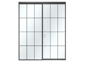 1-flüglige Schiebetür mit Seitenteil und Glashalteleiste Slim Sie möchten Räume voneinander trennen, dabei aber keinen Lichteinfall und Platz verlieren? Dann sind unsere Schiebetüren im angesagten Industrial-Style die perfekte Lösung! Damit lassen sich Räume...