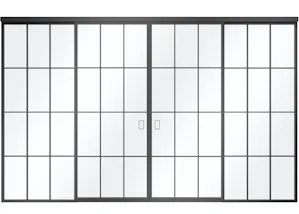 2-flüglige Schiebetür mit Seitenteilen und Glashalteleiste Slim Maximale Transparenz, großzügige Durchgänge und gleichzeitig platzsparend: Mit den 2-flügligen Schiebetüren von Hörmann schaffen Sie eine moderne Raumaufteilung und lichtdurchflutete Räume, die sie...