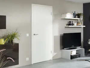 Sie legen in Ihrem Zuhause viel Wert auf den... Stumpf einschlagende Holztür ProLine, Echtlack Verkehrsweiß RAL 9016, Drücker Linea Edelstahl matt