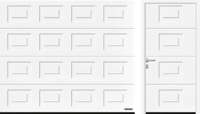 S-panelled steel sectional garage door