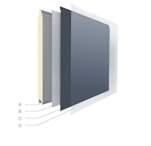 A: Elemento a doppia parete | B: Zincatura | C: Rivestimento di alta qualità | D: Vernice protettiva di alta qualità Le vernici protettive per i portoni sezionali con superficie Woodgrain e Silkgrain garantiscono un aspetto del portone sempre bello. Scegliete tra due varianti:
Vernice protettiva di alta...