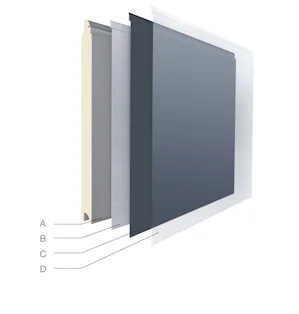 A: Isolerad sektion | B: Galvanisering | C: Högkvalitativ beläggning | D: Kvalitativ skyddslack Skyddsskikten för taksjutportar med ytorna Woodgrain och Silkgrain gör att portarna håller sig fina länge. Välj mellan två varianter:
Kvalitativ skyddslack:Skyddslacken gör sektionernas yta extra...