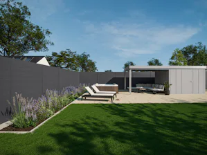 Værbestandig og lettstelte, laget av galvanisert stål... Værbestandig og lettstelte, laget av galvanisert stål Høykvalitets pulverbeleggInngangsdør tilgjengelig i samme designStolpe med galvanisert stålprofil med pluggfesteplate eller for innstøping i...