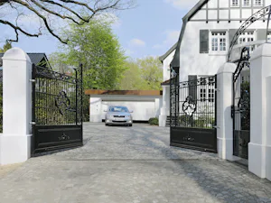 Inrithekaandrijvingen openen en sluiten uw draai- of... Inrithekaandrijvingen openen en sluiten uw draai- of schuifhek aan uw oprit. Hörmann biedt u een exact op elkaar afgestemd systeem aan dat bestaat uit garagepoort, inrithek en de bijbehorende...