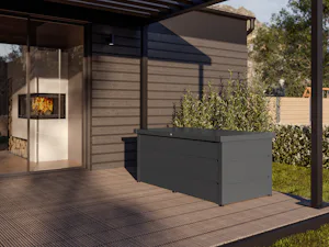 Záhradný box JUNO, typ 1320 typ 1320, rozmery: 1360 x 672 x 725 mm, farba RAL 7016robustná konštrukcia z pozinkovaného, vysokokvalitného lakovaného oceľového plechuodolný voči poveternostným vplyvom, výnimočne dlhá životnosť a...