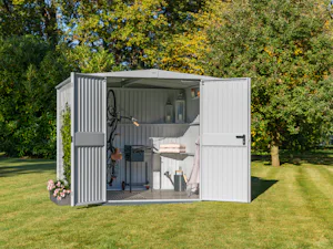 Bent u op zoek naar een elegante en moderne oplossing voor... Lichtgekleurd Berry tuinhuis van Hörmann.