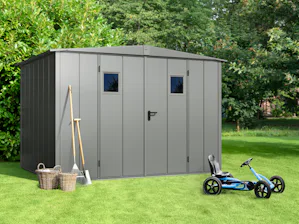 Domček na náradie Berry Modern Domček na náradie Berry Modern sa vyznačuje širokým zvislým motívom. Motív pôsobí mimoriadne elegantne a štýlovo. Veľkorysý motív vytvára moderný a jednoduchý pohľad je vytvorený. Existujú sú...