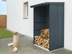 Hledáte pro svoji zahradu moderní a stylový zásobník na... Zásobník na dřevo z kovu