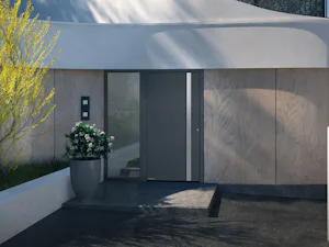 Een nieuwe voordeur moet bijzonder zijn. Deze moet bij de... Haustür Eingang