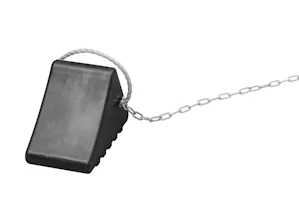 So einfach wie effizient: Radkeile werden hinter den... Radkeil WR mit Kette. Auch eine Wandhalterung ist im Lieferumfang enthalten.